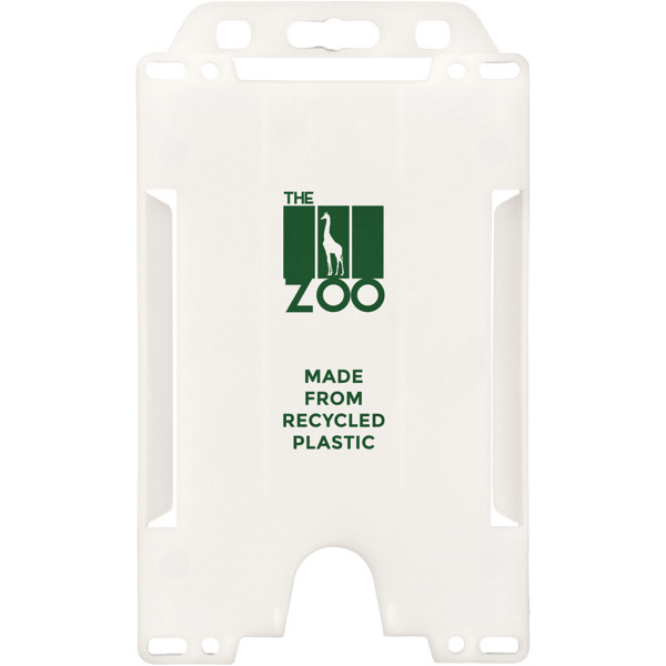 Pierre recycled plastic card holder - White