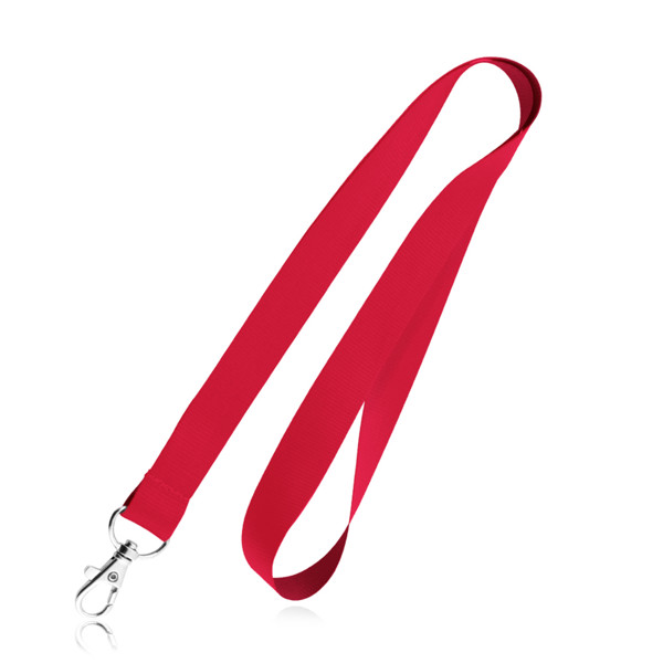 Lanyard Em Poliéster E Mosquetão - Vermelho / U