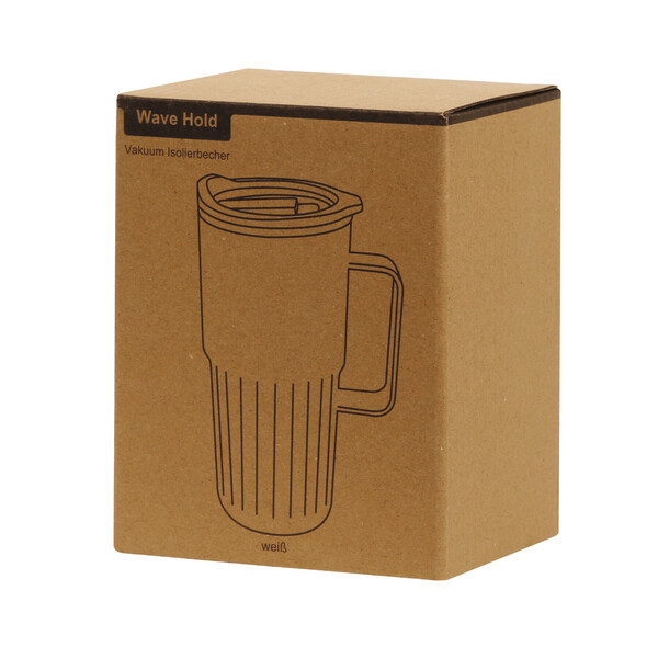 Vacuum Drink Mug Wave Hold - White