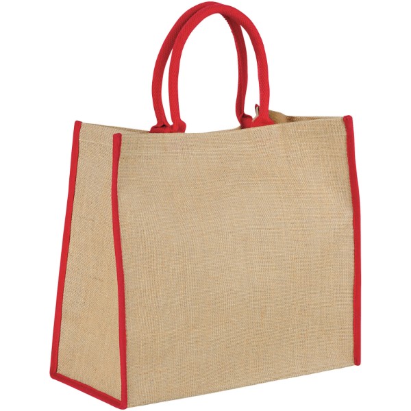 Shopper in juta Large - 25L - Naturale / Rosso