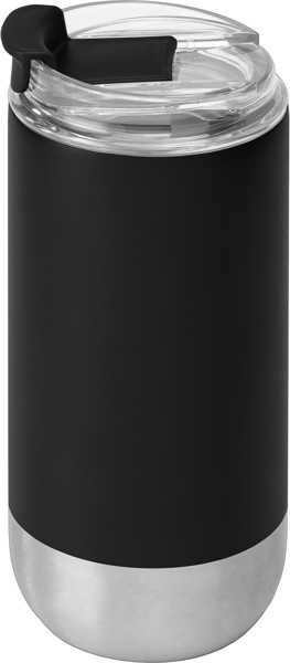 Glacier - 475 ml Double-Wall Recycled Stainless Steel Tumbler - Black / 4 Colour inkjet