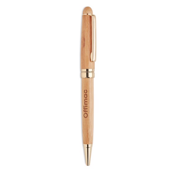 Etna bamboo twist pen, gift box, blue ink