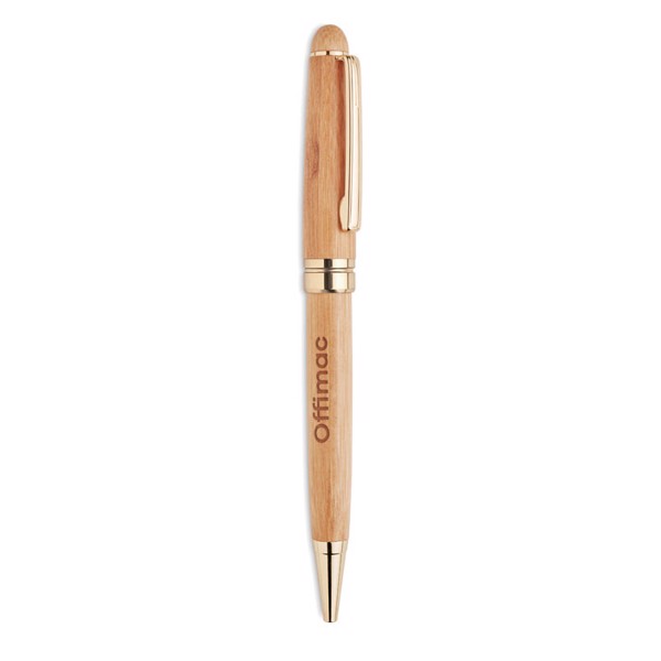 MB - Bamboo twist ball pen in box Etna