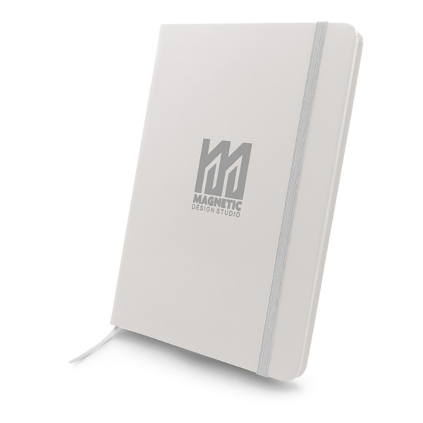Notebook A5, recycled PU | Roderick - white
