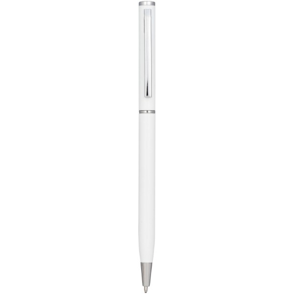 Hhliníkové kuličkové pero Slim - Bílá