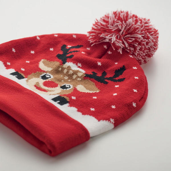 Shimas Hat acrylic christmas beanie, 95g - Red