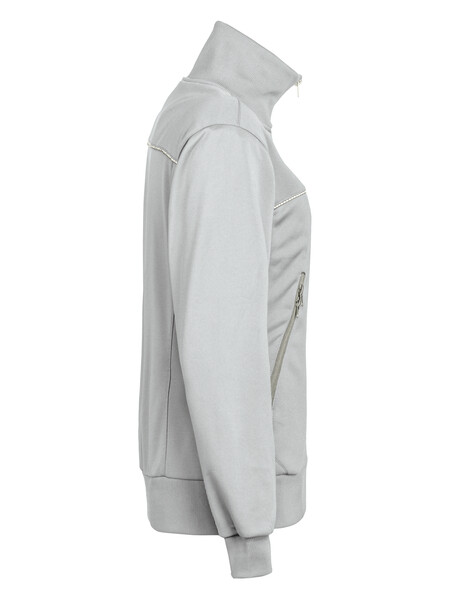 Printer Field lady sweater Lt grey / Lime XXL