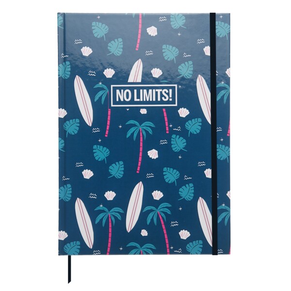 A4 paper hard cover notebook with your design printed sheets - Black 6 C / Black 6 C