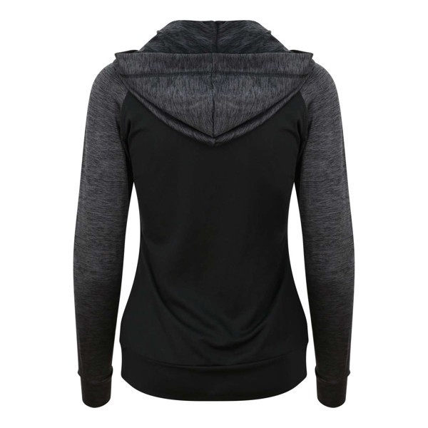 Women's Cool Contrast Zoodie - Black / Black Slate Melange / XS