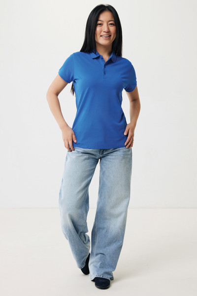 Polo en coton recyclé IQONIQ Yosemite Femme - Bleu Royal / L