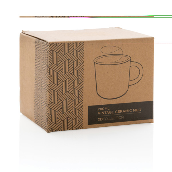 Mug 280ml vintage en céramique - Bleu Marine