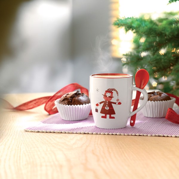 Mug with spoon 250ml Claus