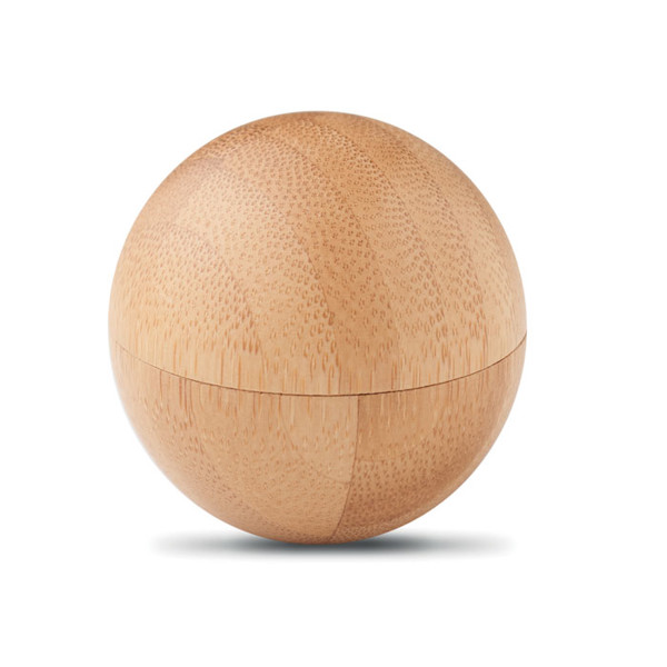 MB - Lip balm in round bamboo case Soft Lux