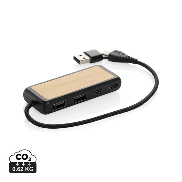 Povezovalno zvezdišče USB, dvojni vhod, 2xUSB A, 2xUSB C izhoda