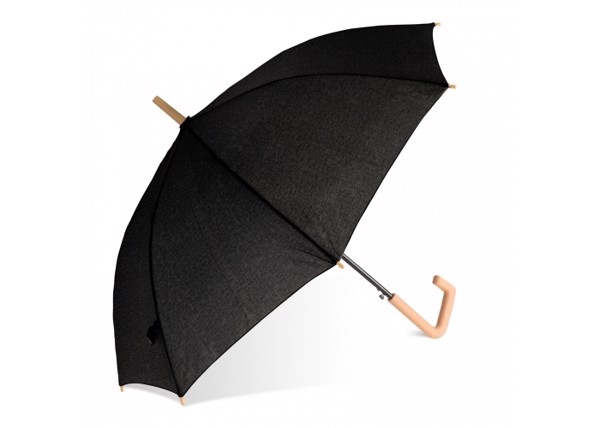 Stick umbrella 23” R-PET auto open - Black