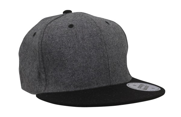 4135 - baseball cap - marle grey/black