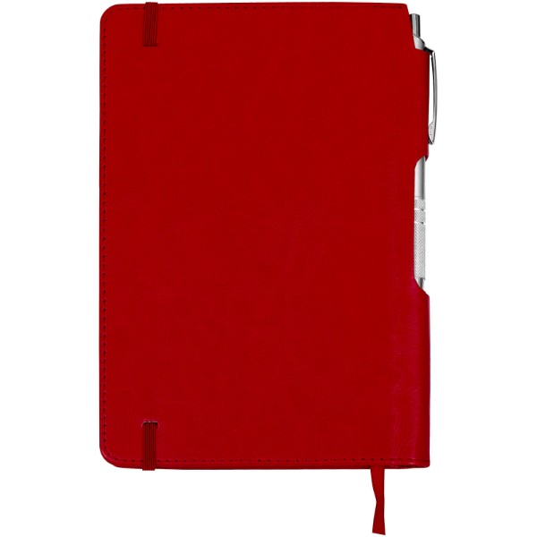 Zápisník s měkkou obálkou A5 a pero Panama - Červená s efektem námrazy