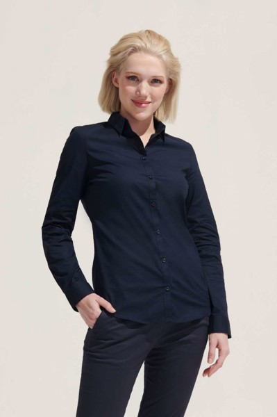 Sol's Blake Women - Long Sleeve Stretch Shirt - White / M