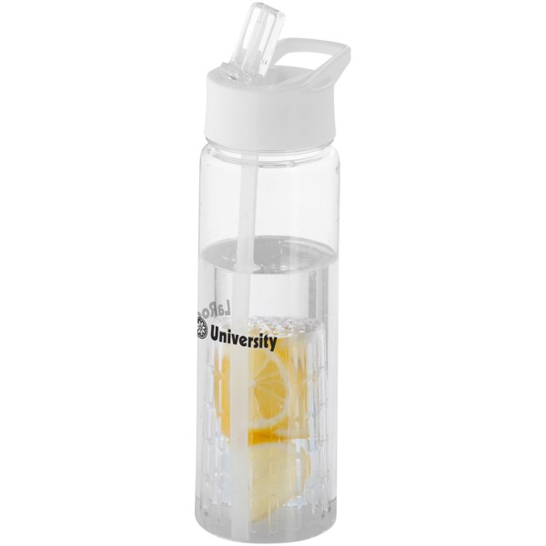 Tutti-frutti 740 ml Tritan™ infuser sport bottle - Transparent / White