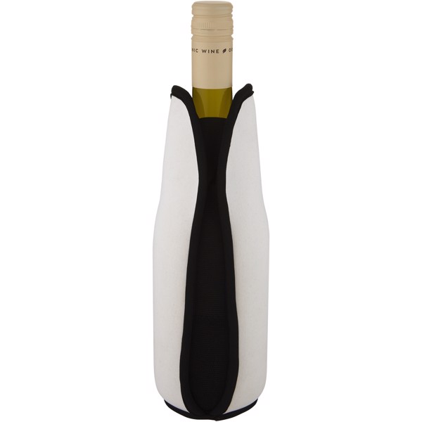 Noun recycled neoprene wine sleeve holder - White