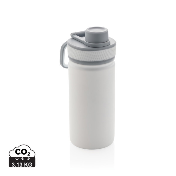 Vacuum stainless steel bottle with sports lid 550ml - White / Grey