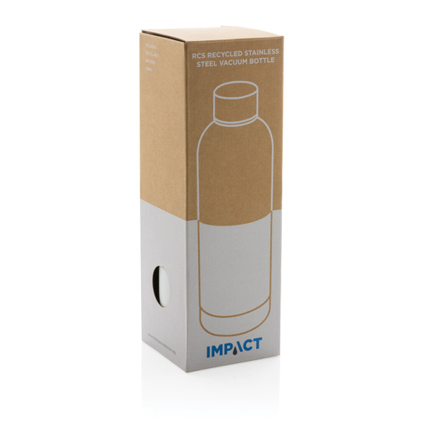 Bouteille isotherme 500ml en acier inoxydable recyclé RCS - Blanc
