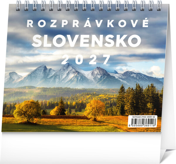 Notique Stolový Kalendár Rozprávkové Slovensko 2027, 16,5 x 13 cm