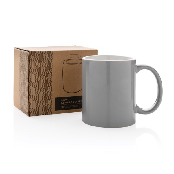 Základný keramický hrnček 350ml - Sivá