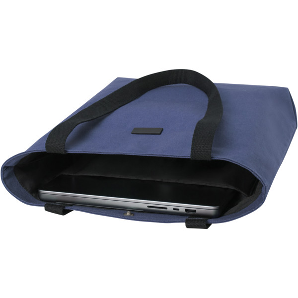 Sac shopping Joey de 14 L  en toile recyclée GRS - Marine