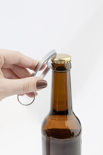 Bottle Opener Keyring Ellopi - Silver