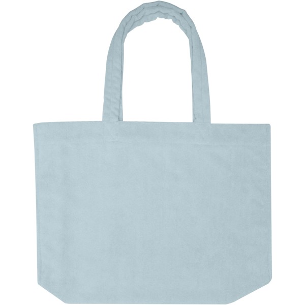 Siam GRS-recycelte Strandtragetasche aus Frottee 13 L - Cloud Blue