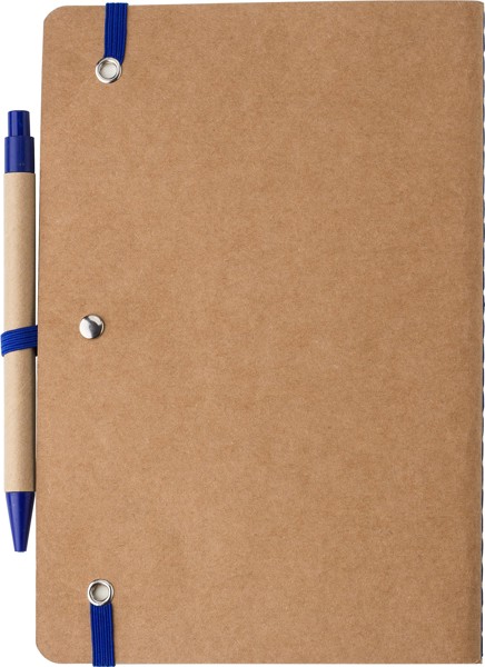 Gerecycled kartonnen notitieboekje (A5) Theodore - zwart