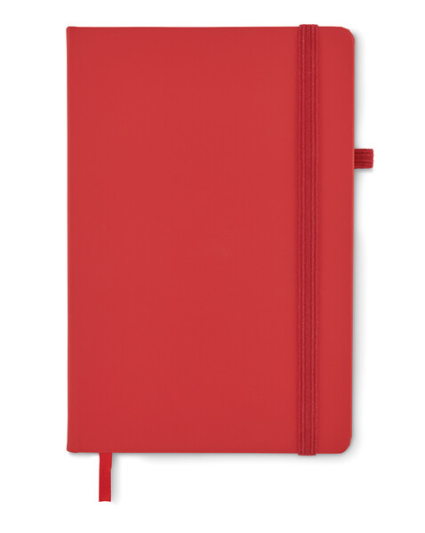 Carnet A5 ligné en PU recyclé Arpu - Rouge