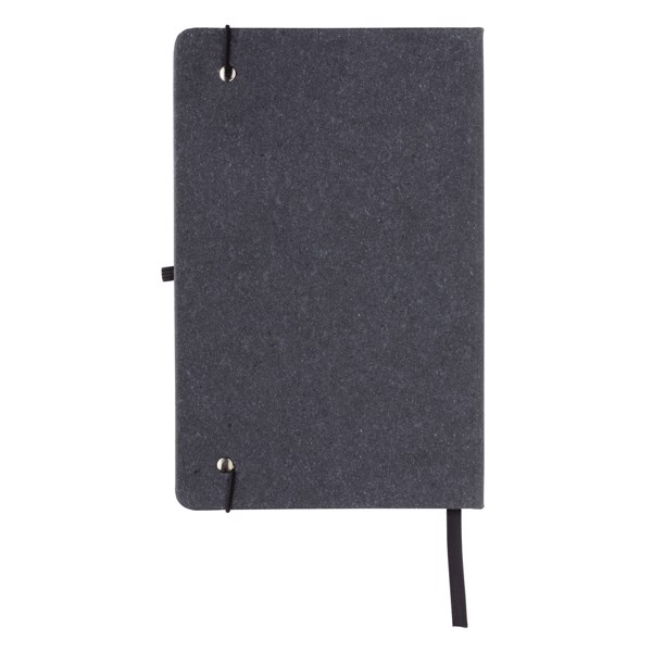 A5 hardcover notesbog GRS genanvendt læder, grå -