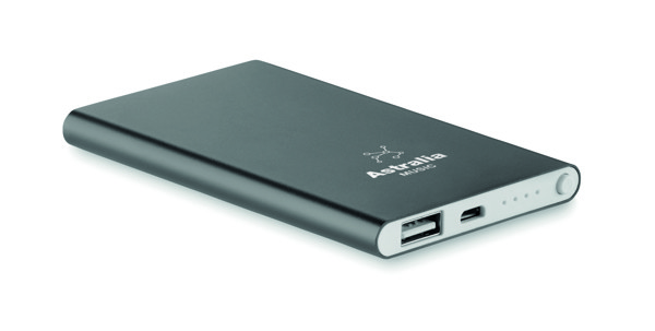 Power bank in alluminio da 400 Powerflat - Titanio