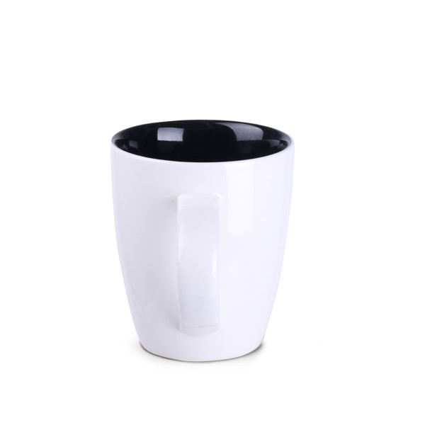 Joy porcelain mug, New Bone China - White / Black