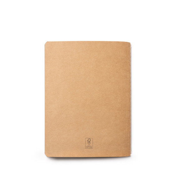 Libreta personalizada A5 de cartón reciclado con papel FSC 60 hojas