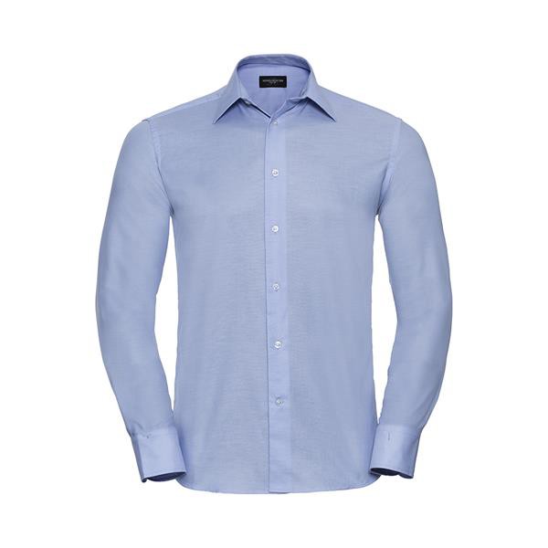 Camisa Oxford Manga Comprida De Homem - Azul Claro / S