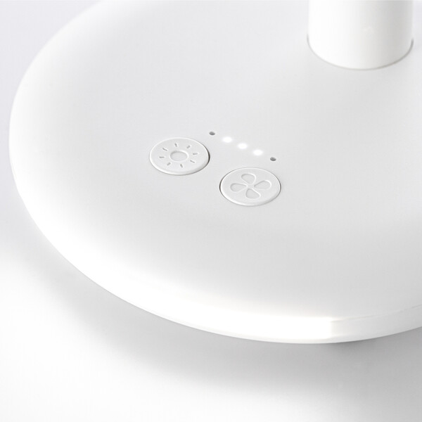 Ventilateur rechargeable avec lumière DESKSTREAM - blanc