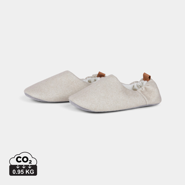 VINGA Chaussons doux en rPET RCS S/M  Moulton - Beige / Feather Grey