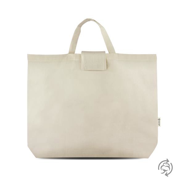 Sac Pliable, Coton Recyclé, Fond À Soufflet, 140G/M² - Ecru