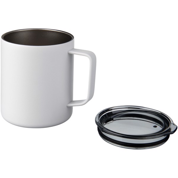 Rover 420 ml copper vacuum insulated mug - White