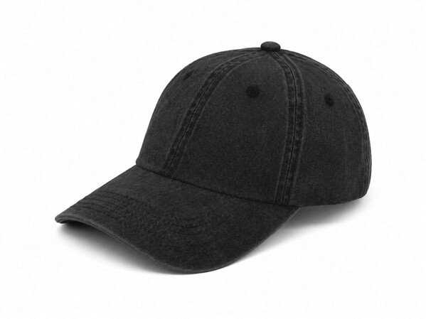 Cotton Twill Cap - Washed Black