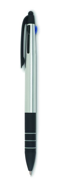 3 colour ink pen with stylus Multipen - Silver