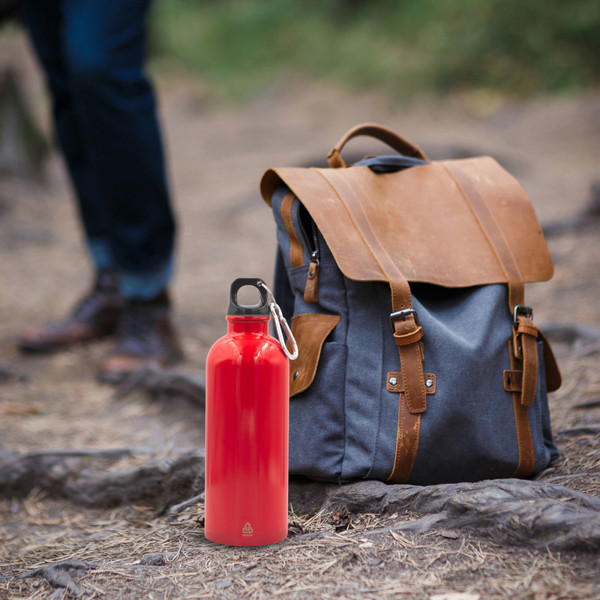 Sports bottle 500 ml with carabiner clip | Brenda - red