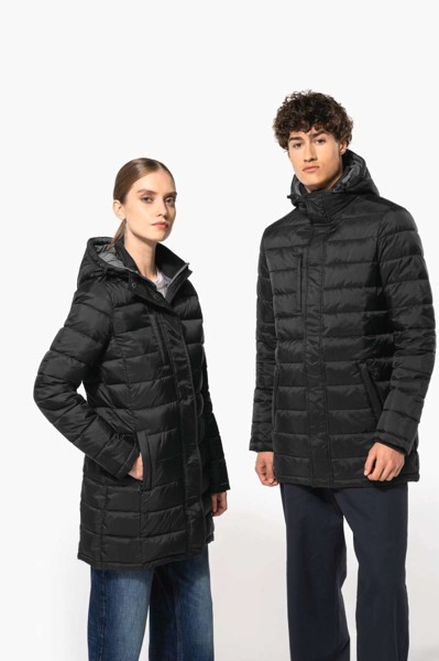 Men's Lightweight Hooded Padded Parka - Black / S