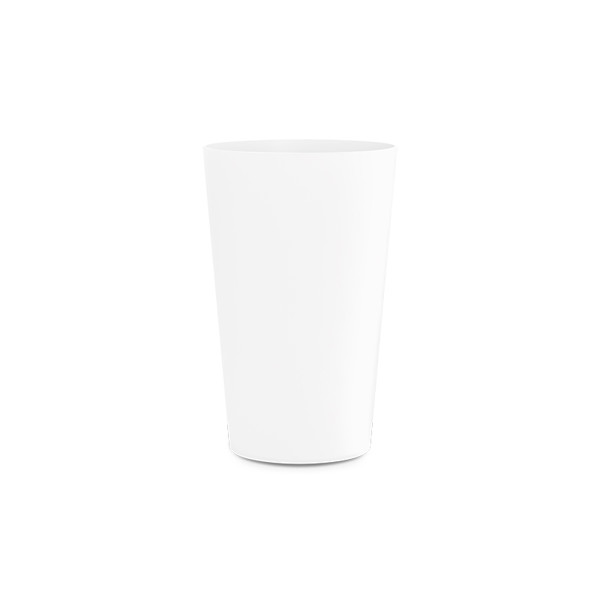 30 cl REUSABLE PLASTIC CUP - Blanc opaque / 