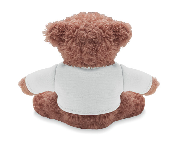Bamse med t-shirt Johnny T - Hvid