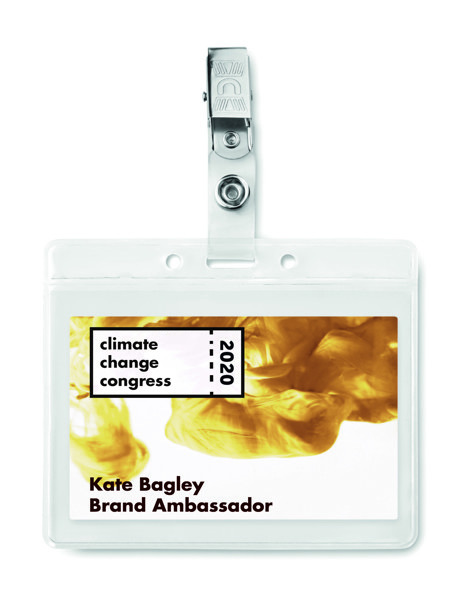 Identificador em PVC Clipbadge