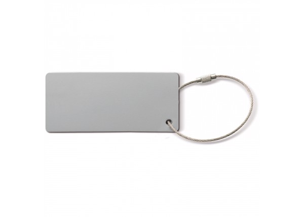 Aluminium bagagelabel rechthoek